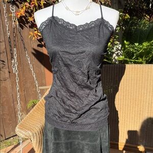 Coldwater Creek Black Lace Cami Top